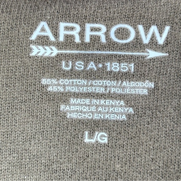 NWT Arrow Quarter Zip Fleece Pullover Size Large Men’s - Picture 8 of 9